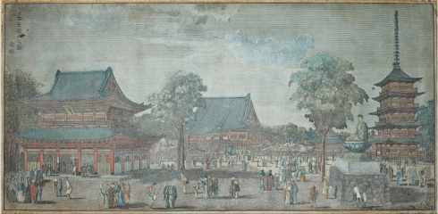 "Sensoji Temple in Edo" (1809)